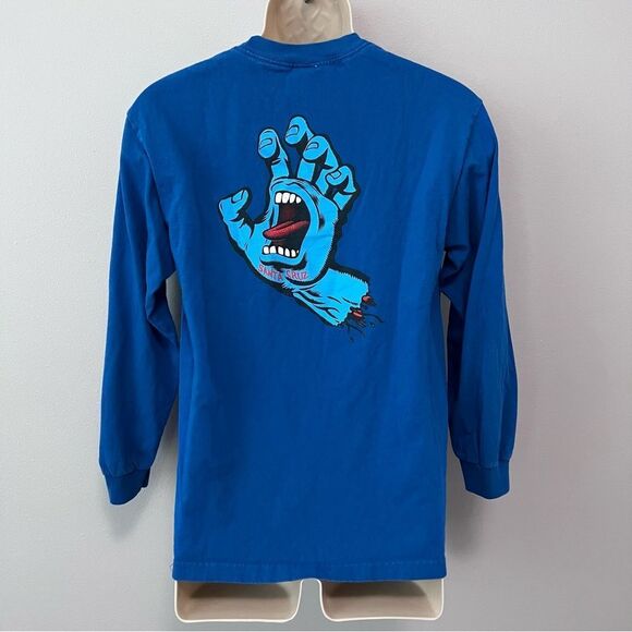 Santa Cruz Screaming Hand Vtg Long Sleeve Cotton Shirt Size M - Picture 4 of 9